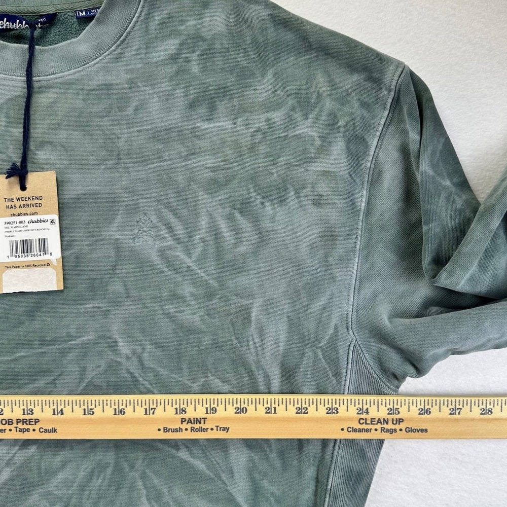 Chubbies The Marshland Pebble Wash Comfort Crewneck Sweatshirt Green Mens Medium - Picture 9 of 13
